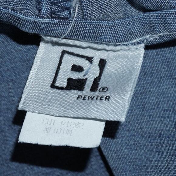 Pewter 90s Y2K Denim Cropped Ruffle Blazer Jacket Women’s M J.Lo Streetwear - Picture 12 of 13